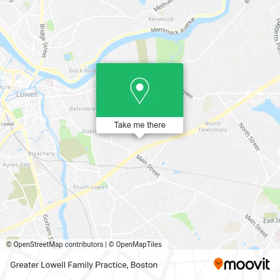 Greater Lowell Family Practice map