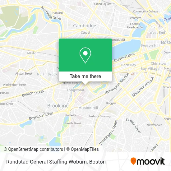 Randstad General Staffing Woburn map