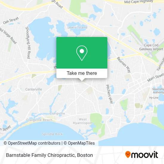 Barnstable Family Chiropractic map