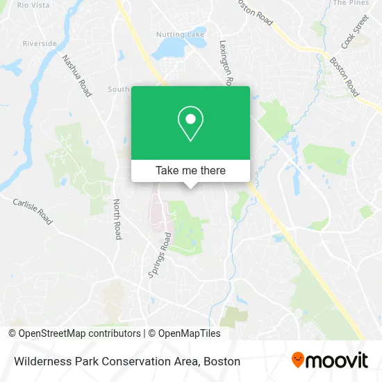 Wilderness Park Conservation Area map