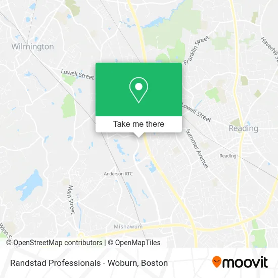 Randstad Professionals - Woburn map