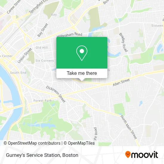 Gurney's Service Station map