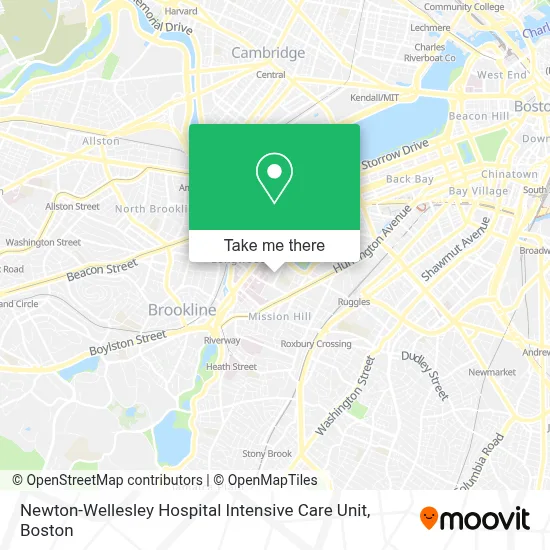 Newton-Wellesley Hospital Intensive Care Unit map