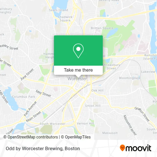 Odd by Worcester Brewing map
