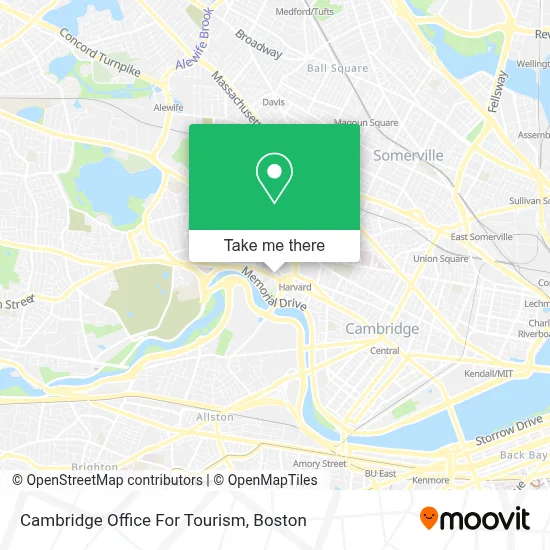 Cambridge Office For Tourism map