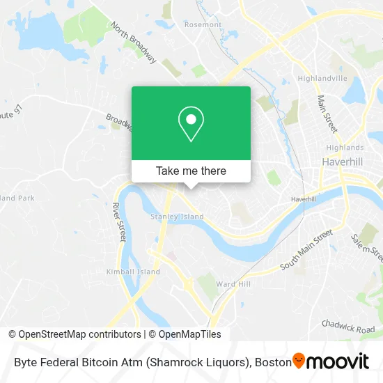 Byte Federal Bitcoin Atm (Shamrock Liquors) map