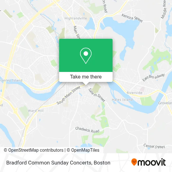 Bradford Common Sunday Concerts map