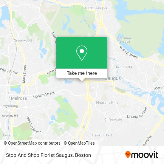 Stop And Shop Florist Saugus map