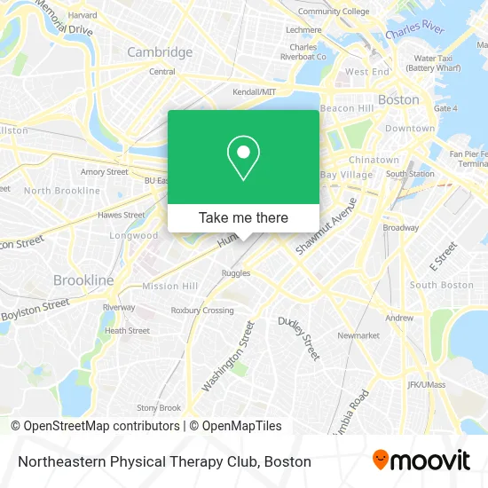 Northeastern Physical Therapy Club map