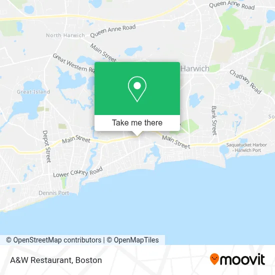 A&W Restaurant map