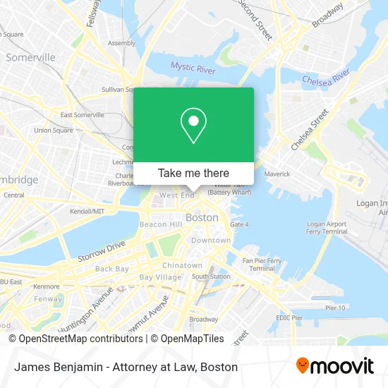 James Benjamin - Attorney at Law map