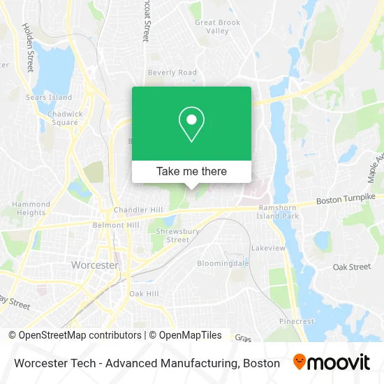 Worcester Tech - Advanced Manufacturing map