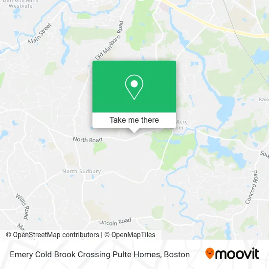 Emery Cold Brook Crossing Pulte Homes map