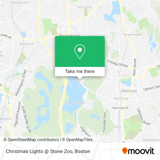 Christmas Lights @ Stone Zoo map
