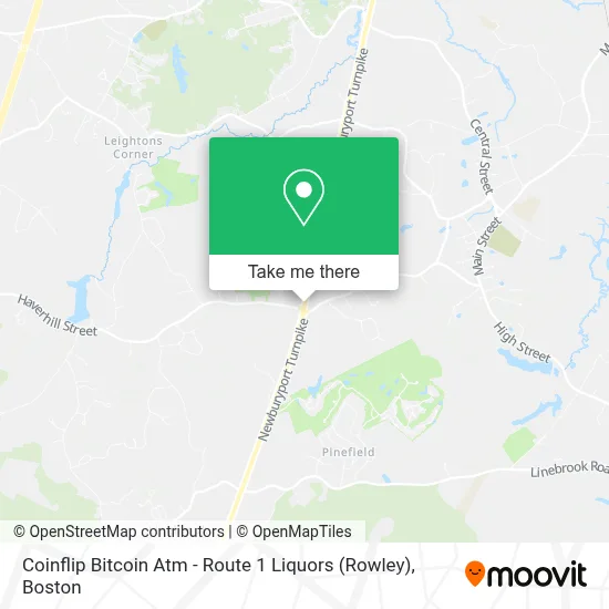 Coinflip Bitcoin Atm - Route 1 Liquors (Rowley) map