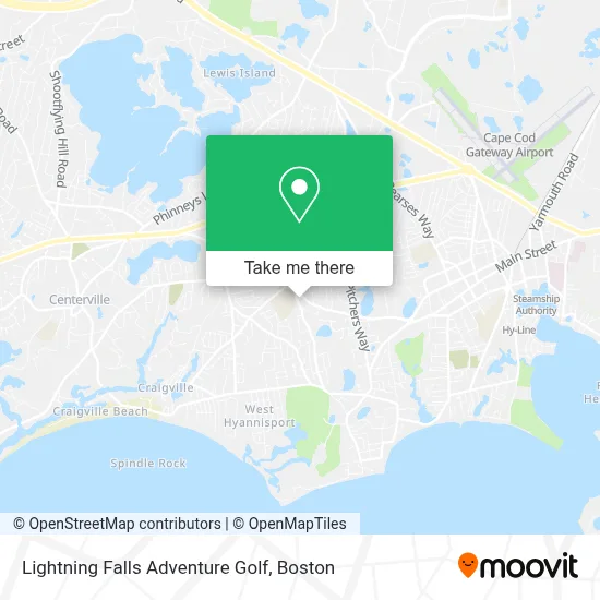 Lightning Falls Adventure Golf map