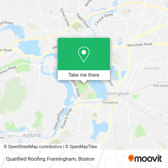 Qualified Roofing Framingham map