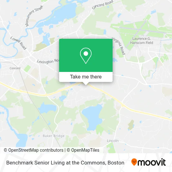 Benchmark Senior Living at the Commons map