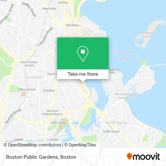 Boston Public Gardens map