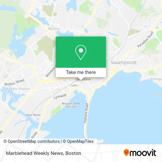 Marblehead Weekly News map