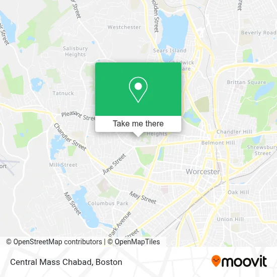 Central Mass Chabad map