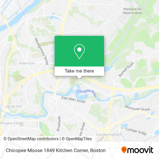 Chicopee Moose 1849 Kitchen Corner map