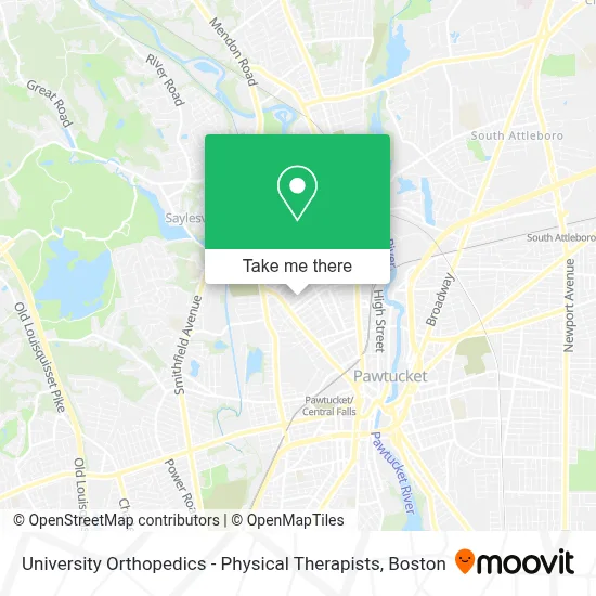 University Orthopedics - Physical Therapists map