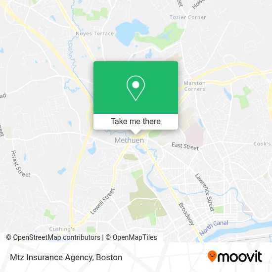 Mtz Insurance Agency map