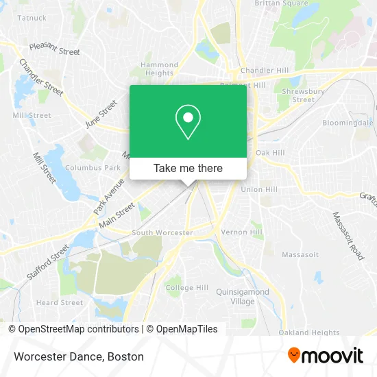 Worcester Dance map
