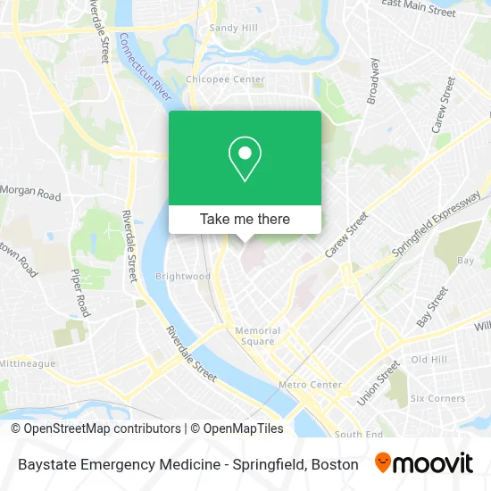 Baystate Emergency Medicine - Springfield map
