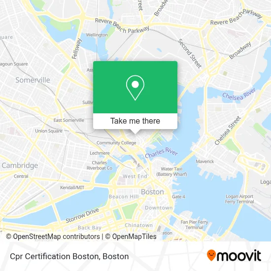 Cpr Certification Boston map
