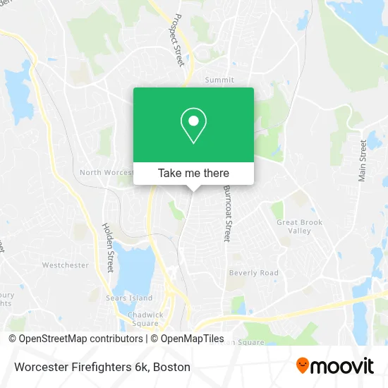 Worcester Firefighters 6k map