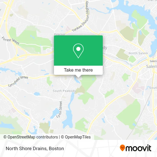 North Shore Drains map