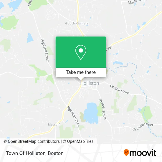 Town Of Holliston map