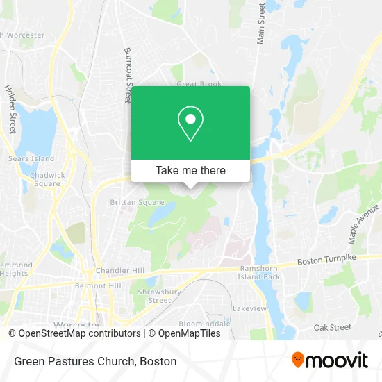 Green Pastures Church map