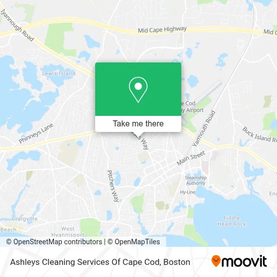 Ashleys Cleaning Services Of Cape Cod map