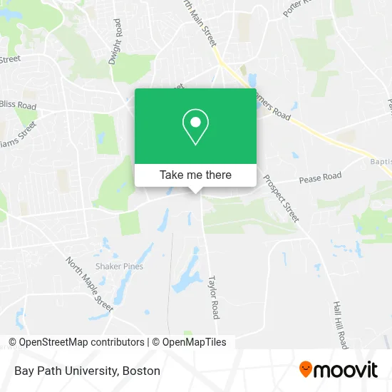 Bay Path University map