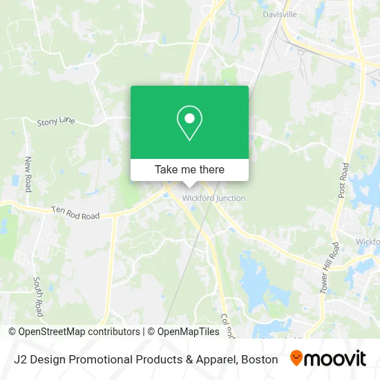 J2 Design Promotional Products & Apparel map