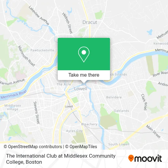 The International Club at Middlesex Community College map