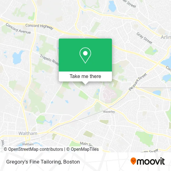 Gregory's Fine Tailoring map