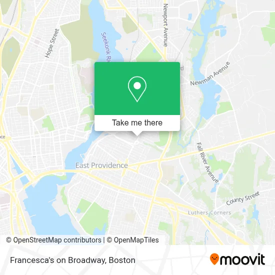 Francesca's on Broadway map