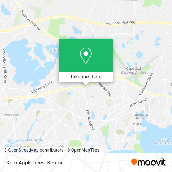 Kam Appliances map