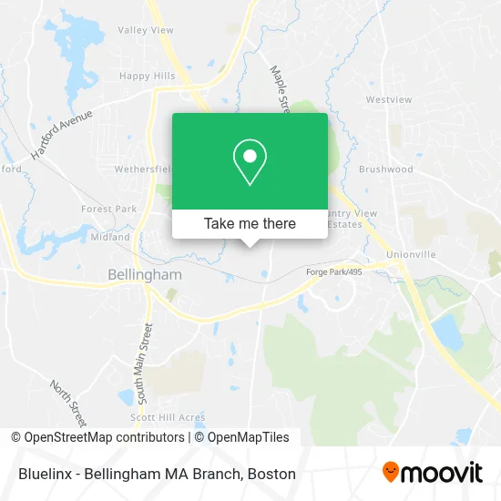 Bluelinx - Bellingham MA Branch map