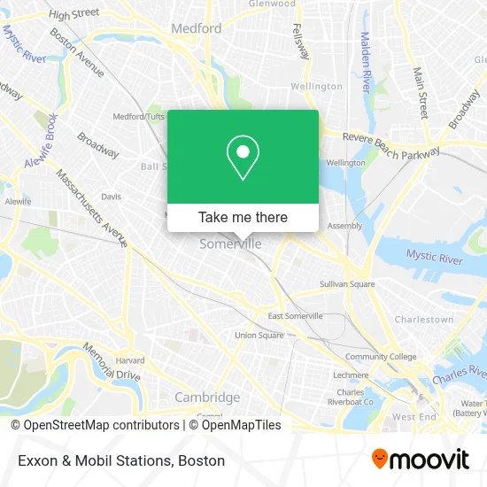 Exxon & Mobil Stations map
