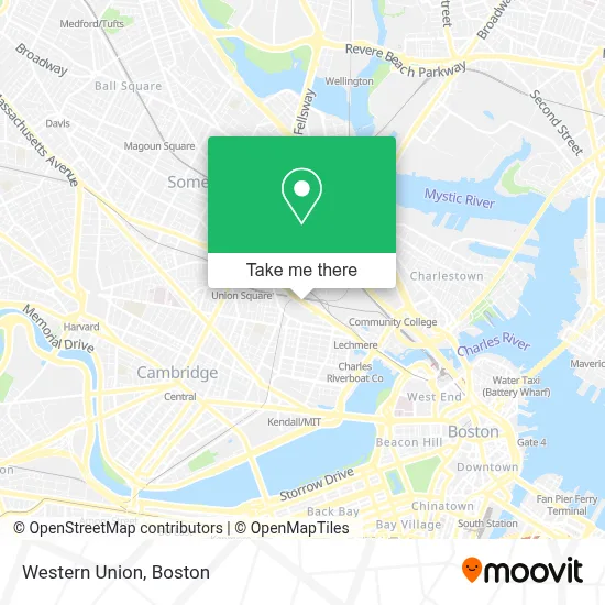 Western Union map