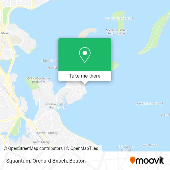 Squantum, Orchard Beach map