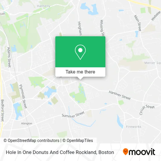 Hole In One Donuts And Coffee Rockland map