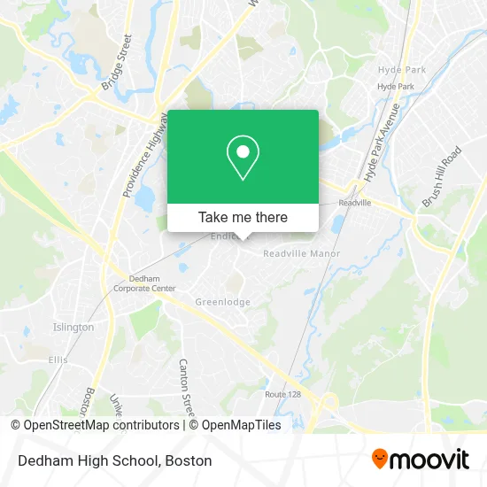 Dedham High School map