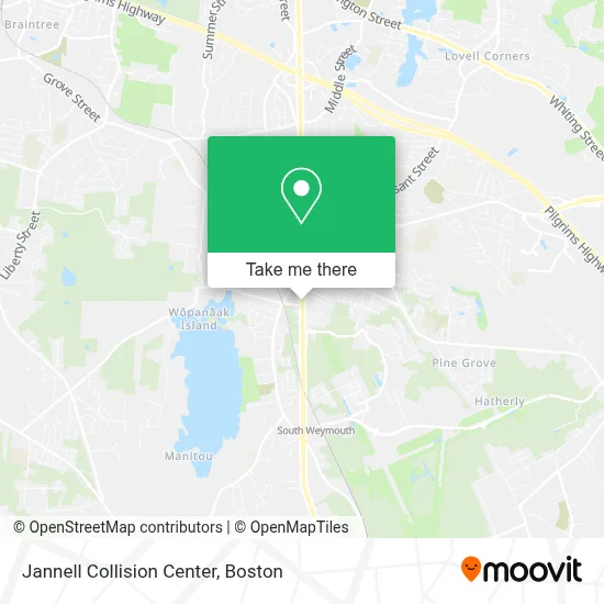 Jannell Collision Center map