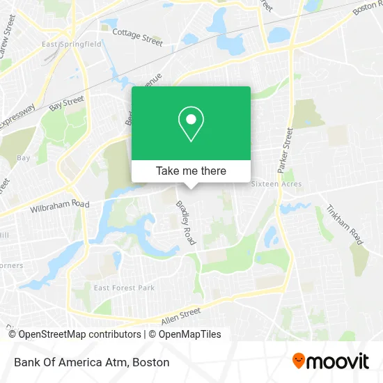 Bank Of America Atm map
